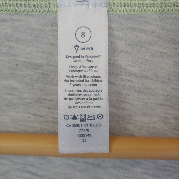 Ivivva by Lululemon Four's A Charm Wrap Cardigan Shirt Size 8 Grey - Picture 14 of 16